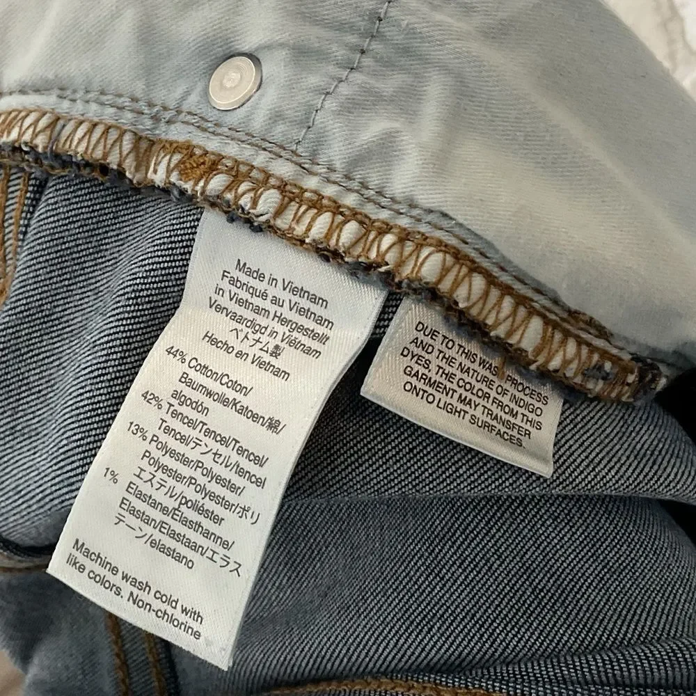 J. Crew 10” High Rise Toothpick Skinny Jeans Dark Ink Wash Size 31